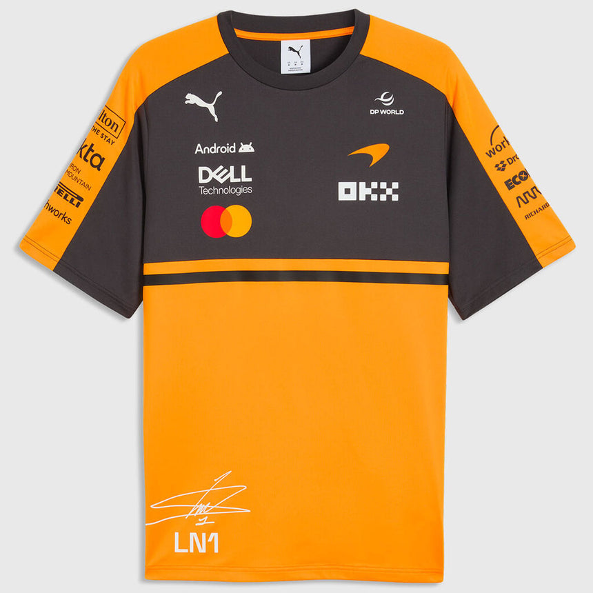 McLaren F1 Team PUMA 2026 Official Licensed Papaya Lando Norris #1 Tee Shirt