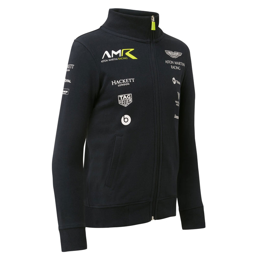 Aston Martin Racing AMR Team Full Zip Black Kids Sweatshirt