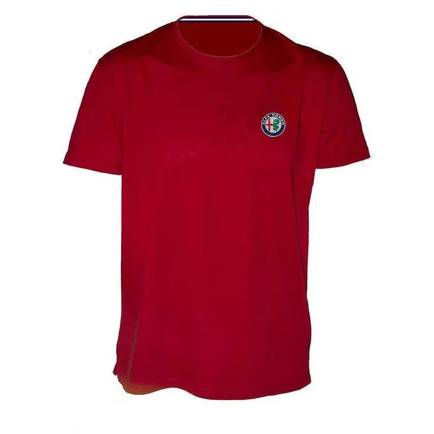 Alfa Romeo Small Front Logo Kids Red Tee Shirt