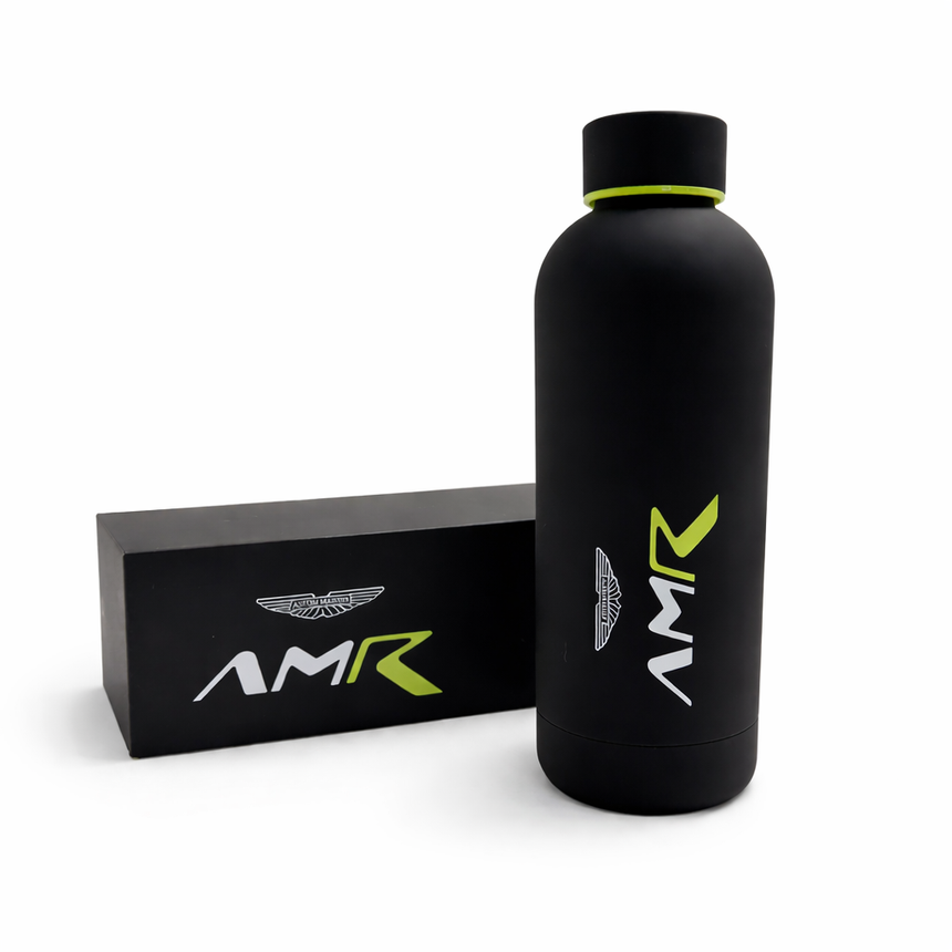 Aston Martin Racing Team AMR Lime Green Stainless Steel Drinks Water Bottle