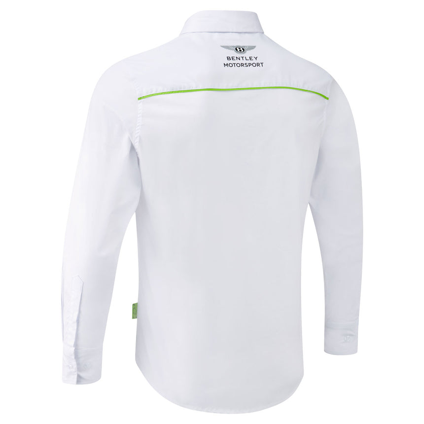 Bentley Motorsport White Long Sleeve Chest Logo Team Shirt