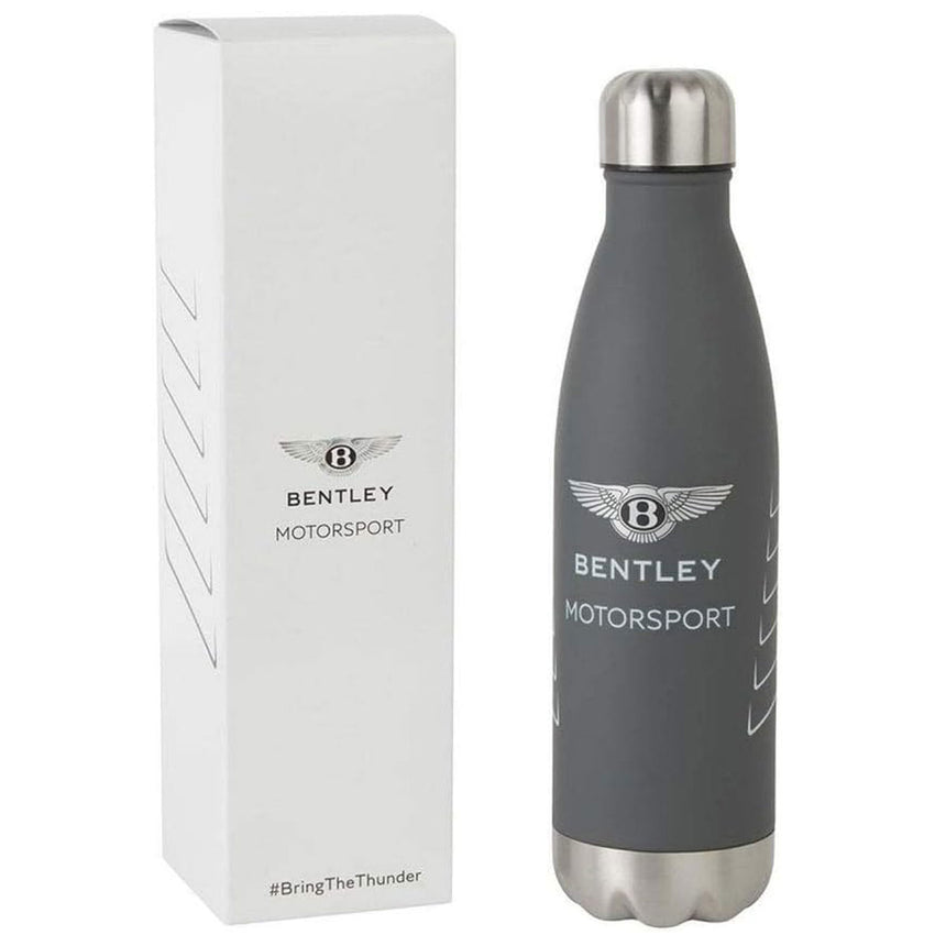 Bentley Motorsport Official Licenced Grey Metal Water Bottle