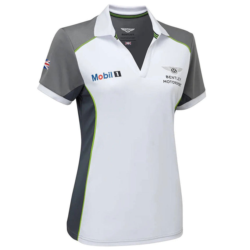 Bentley Motorsport Official Ladies White/Grey Team Polo Shirt