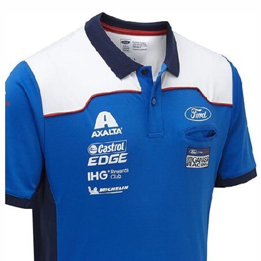 Ford Performance GT Chip Ganassi Racing Team Team Poloshirt | Light Blue/White/Red
