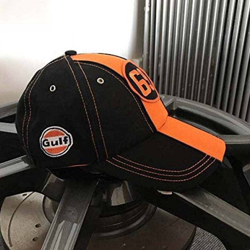 Grandprix Original Gulf Lucky Number 69 Black/Orange Adjustable Size Baseball Cap
