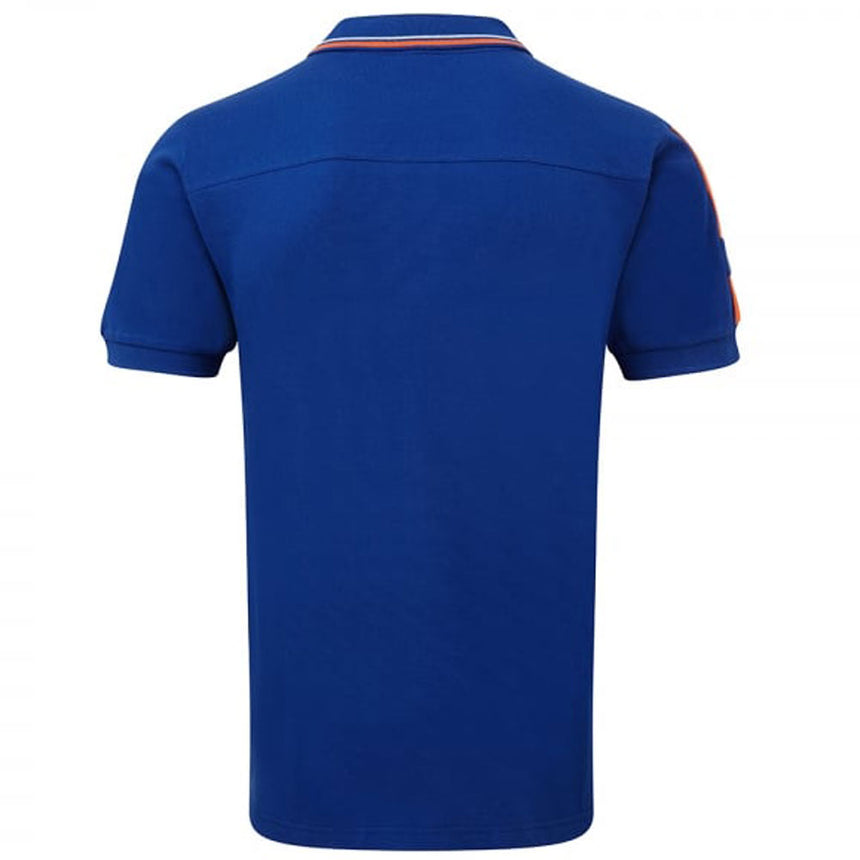 Gulf Racing Blue Team Polo with Iconic Racing Stripes & Gulf Logo