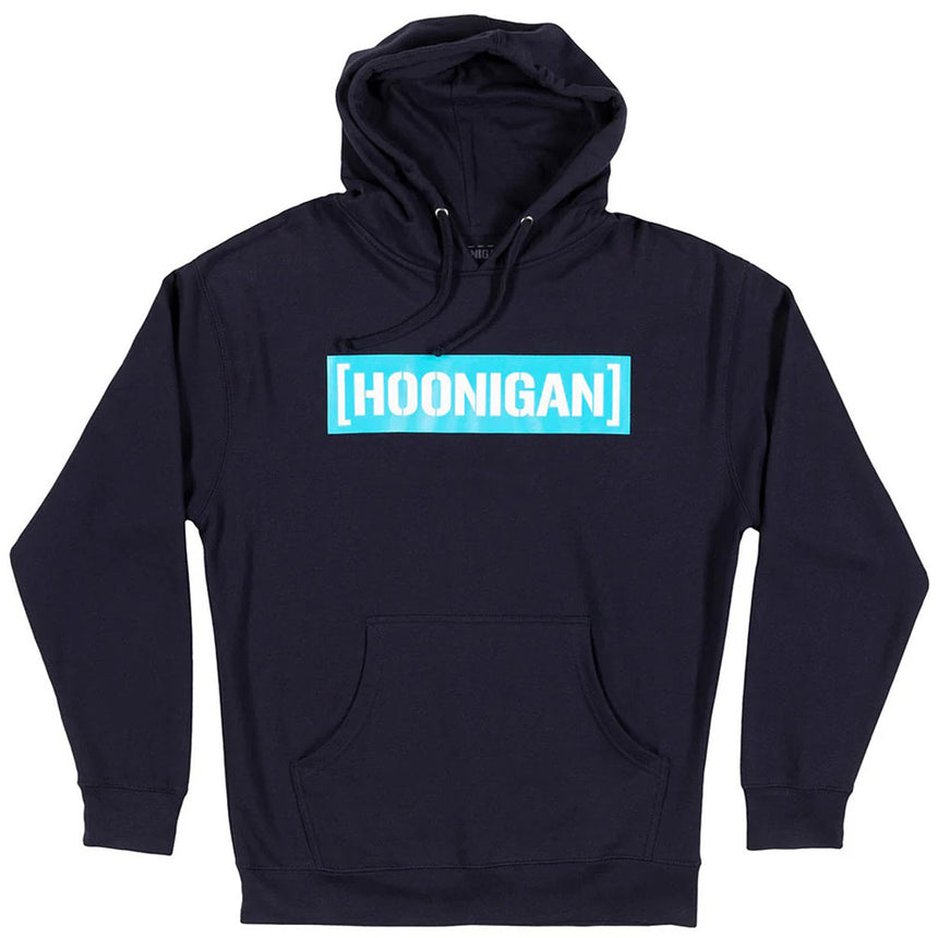 Hoonigan Censor Bar Logo Navy Blue WB Hoodie