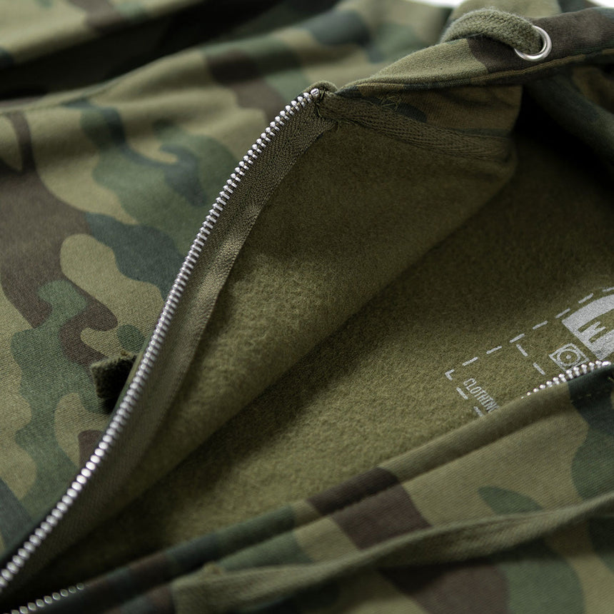 Hoonigan Bracket X Camo Green Full Front Zip Hoodie