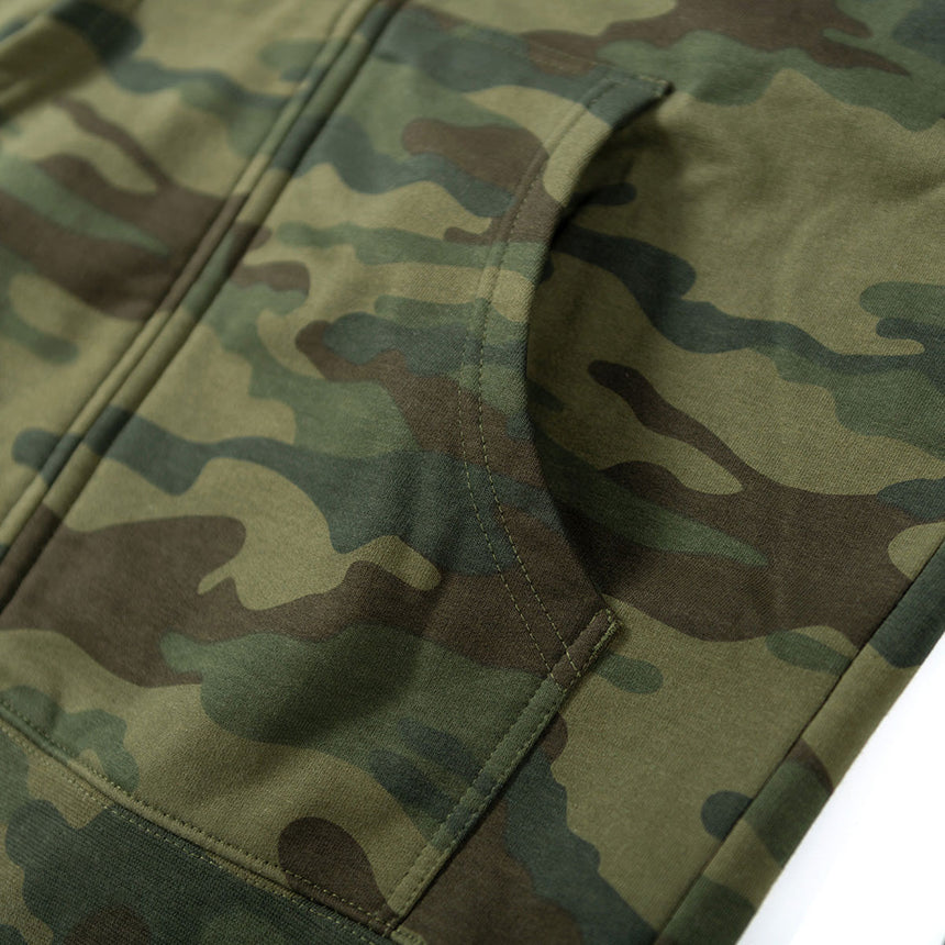 Hoonigan Bracket X Camo Green Full Front Zip Hoodie