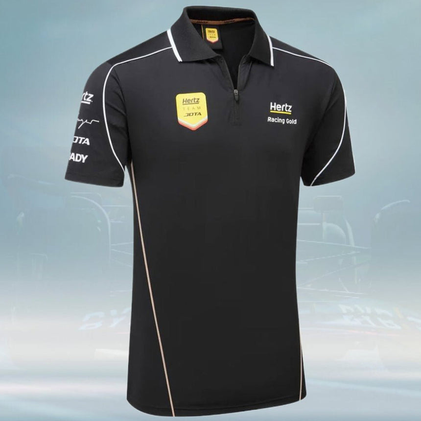 Hertz Team Jota Official Black Team Polo Tee Shirt