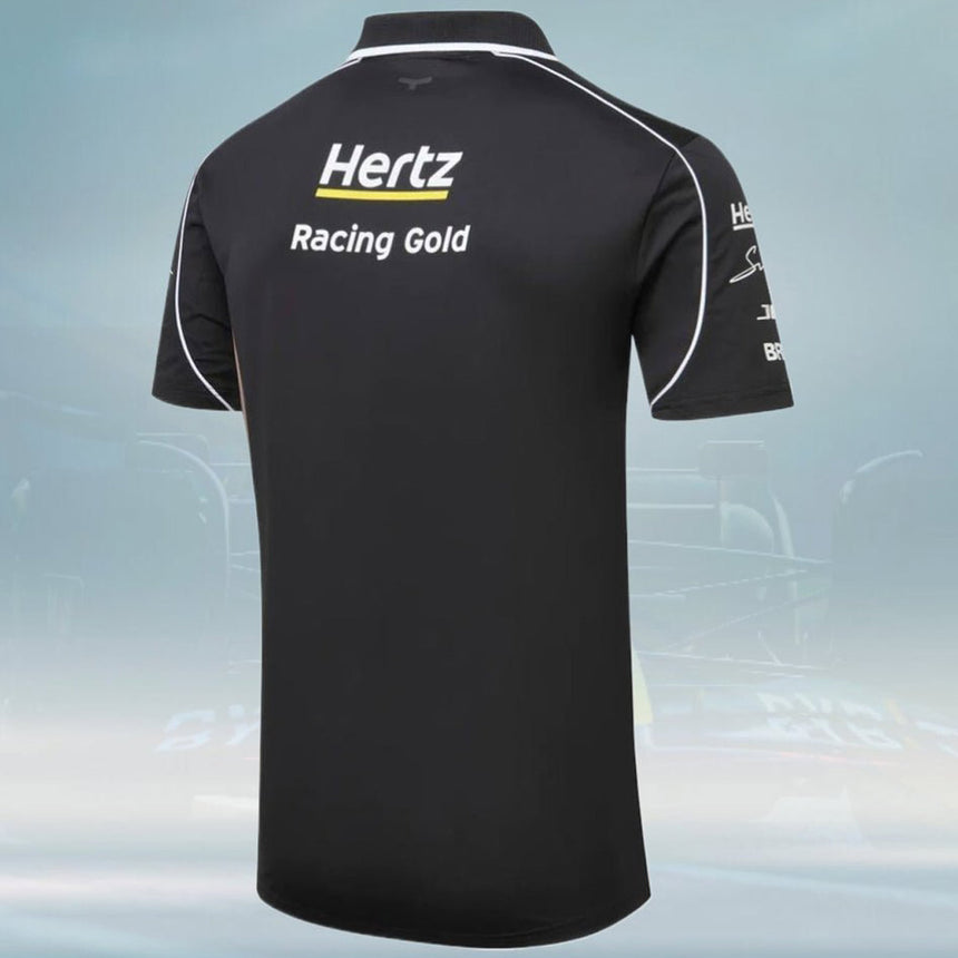Hertz Team Jota Official Black Team Polo Tee Shirt