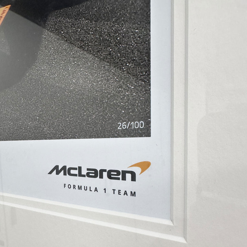 Lando Norris Formula 1 Crypto Miami Grand Prix 2024 No 26/100 Signed Print in Display Frame