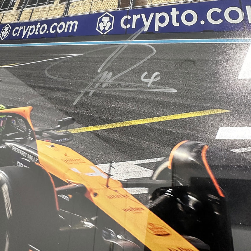 Lando Norris Formula 1 Crypto Miami Grand Prix 2024 No 26/100 Signed Print in Display Frame