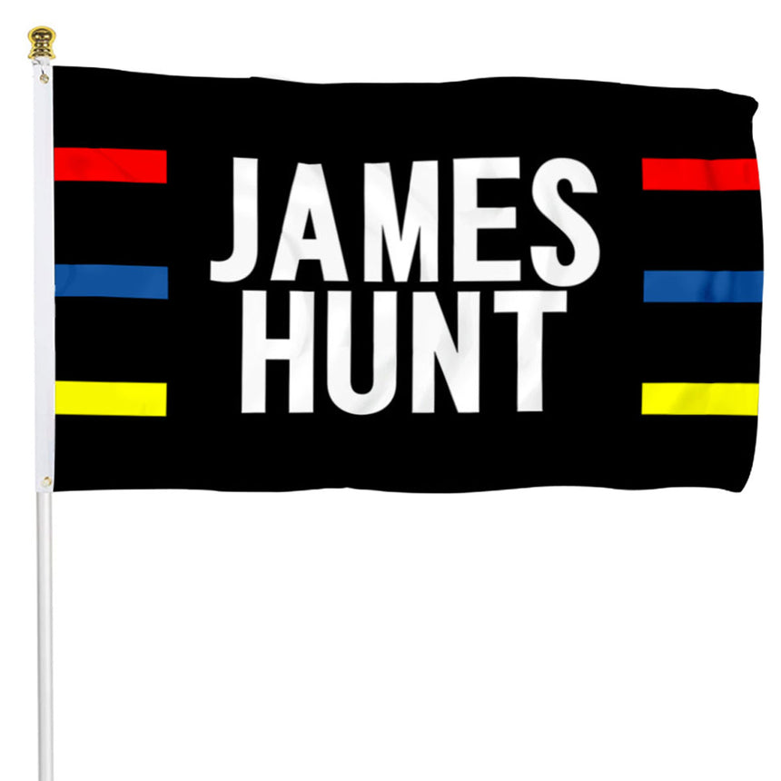 James Hunt Logo Large Silverstone Inspired Flag