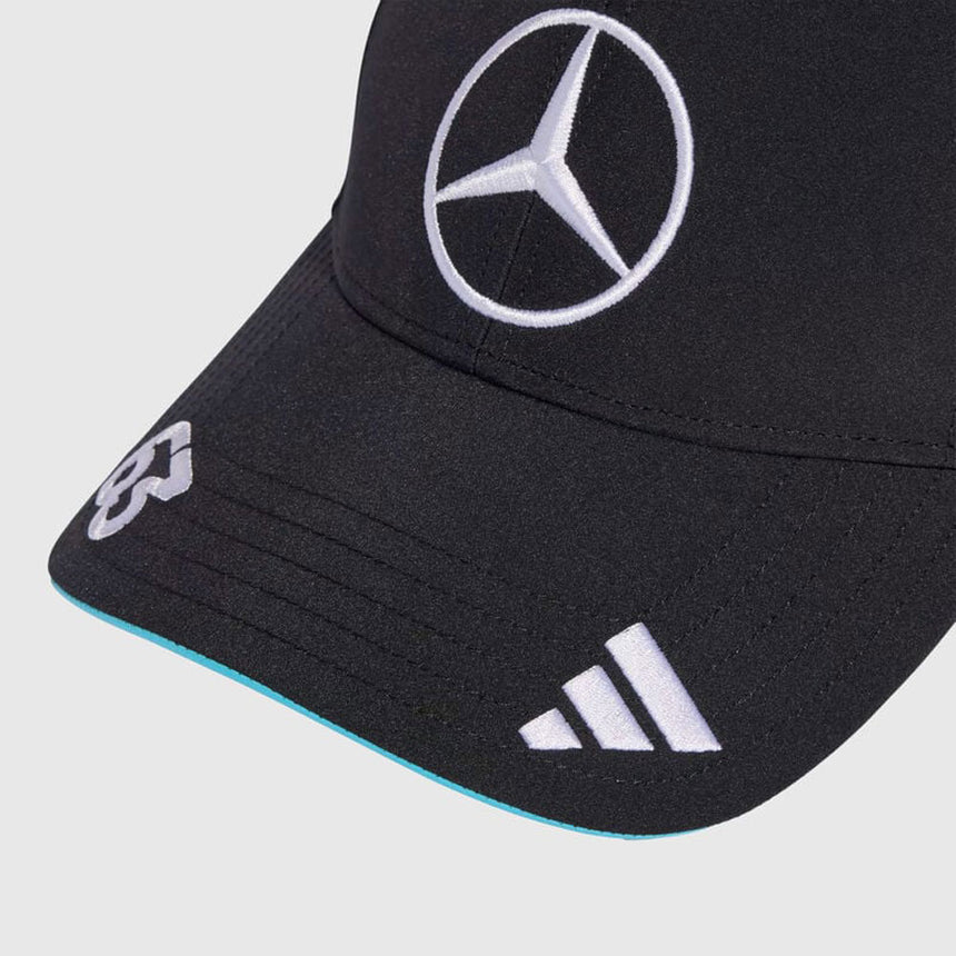 Mercedes AMG F1 Team 2025 Black George Russell #63 Adidas Adjustable Fit Cap