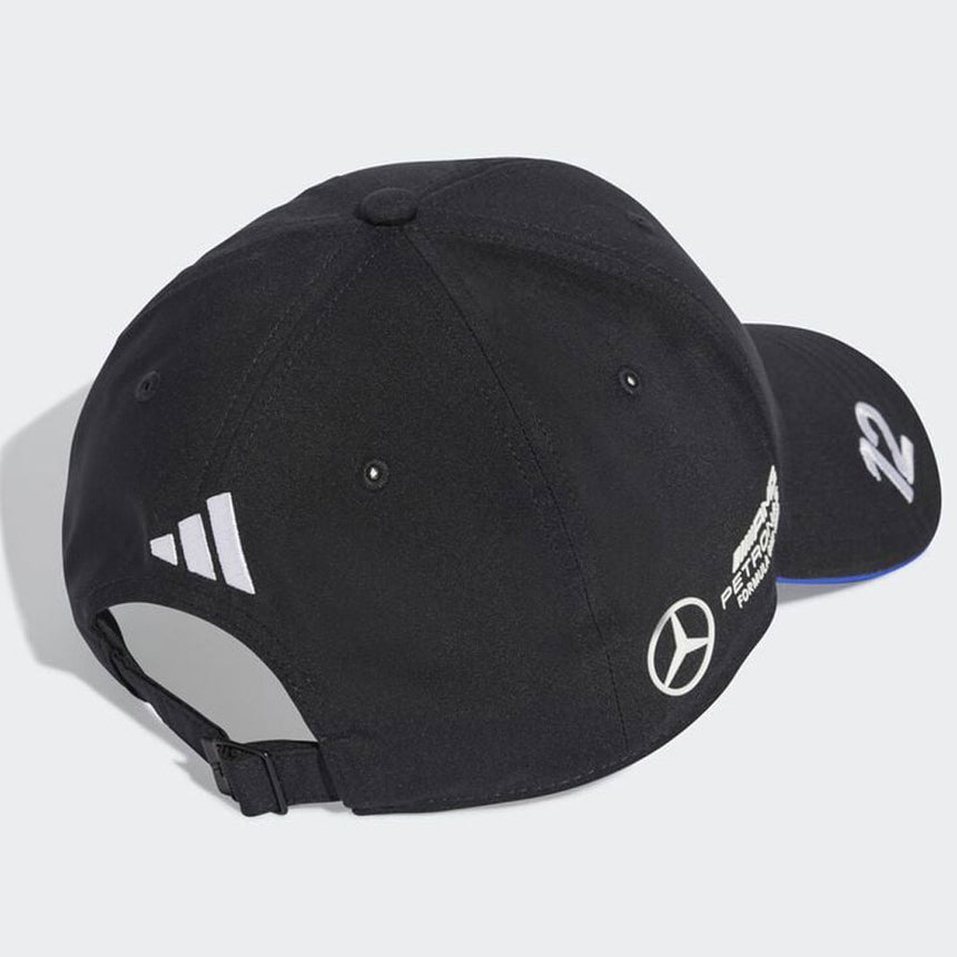 Mercedes F1 Team 2025 Black Kimi Antonelli #12 Adidas Adjustable Fit Cap