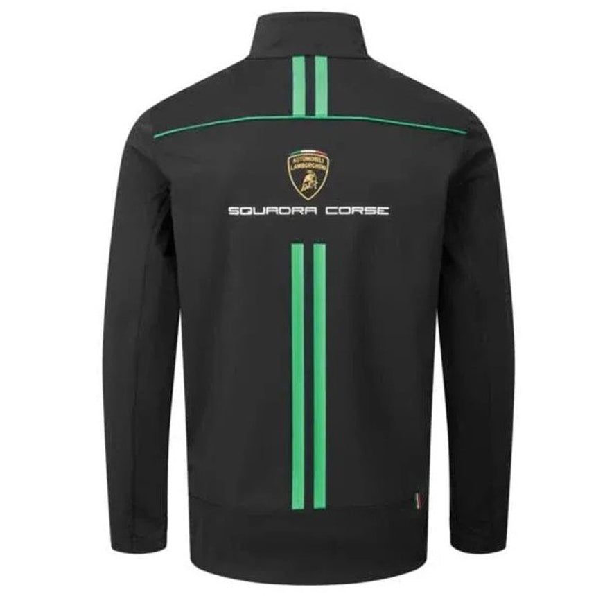 Lamborghini Squadra Corse Officially Licensed Black Drivers Softshell Jacket