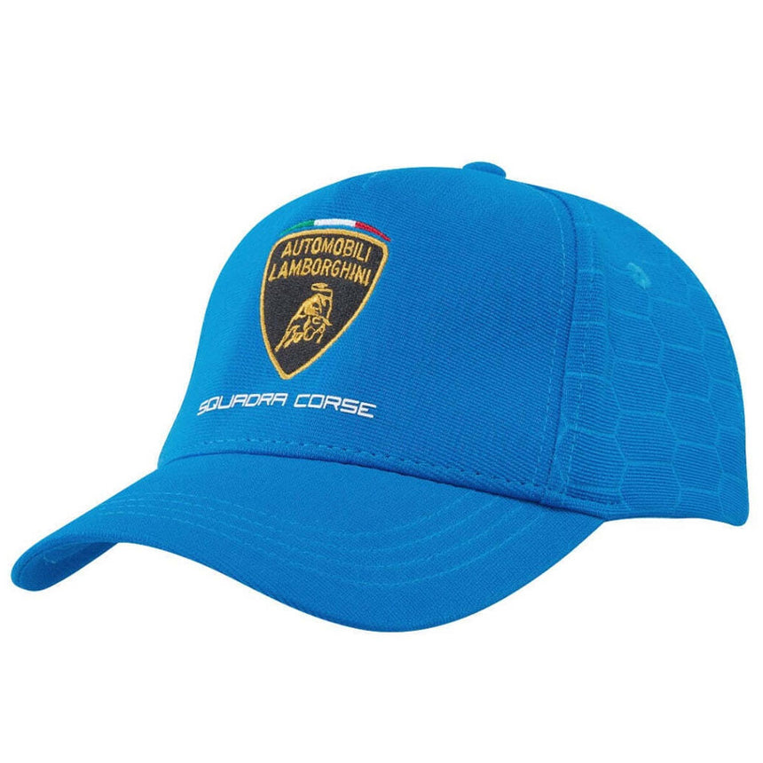 Lamborghini Squadra Corse Honeycomb Pattern Team Travel Cap (Blue)