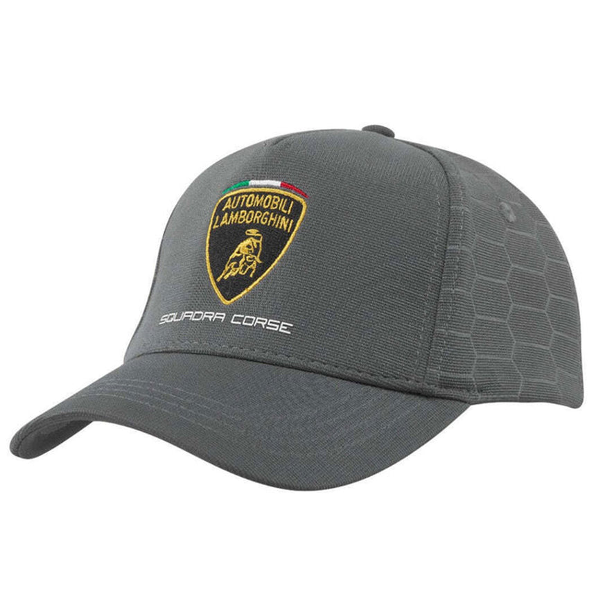 Lamborghini Squadra Corse Honeycomb Pattern Team Travel Cap (Grey)