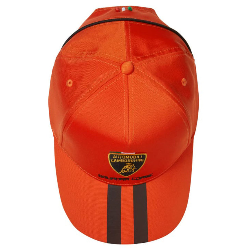 Lamborghini Squadra Corse Double Stripes Official Licenced Team Cap (Orange)