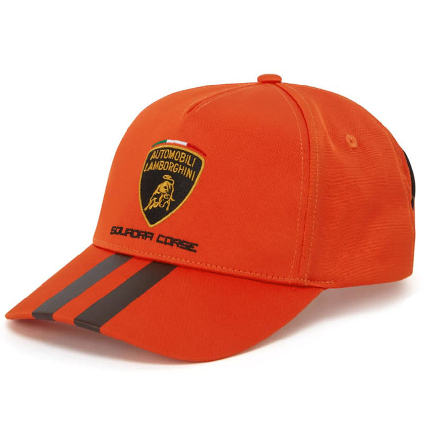 Lamborghini Squadra Corse Double Stripes Official Licenced Team Cap (Orange)
