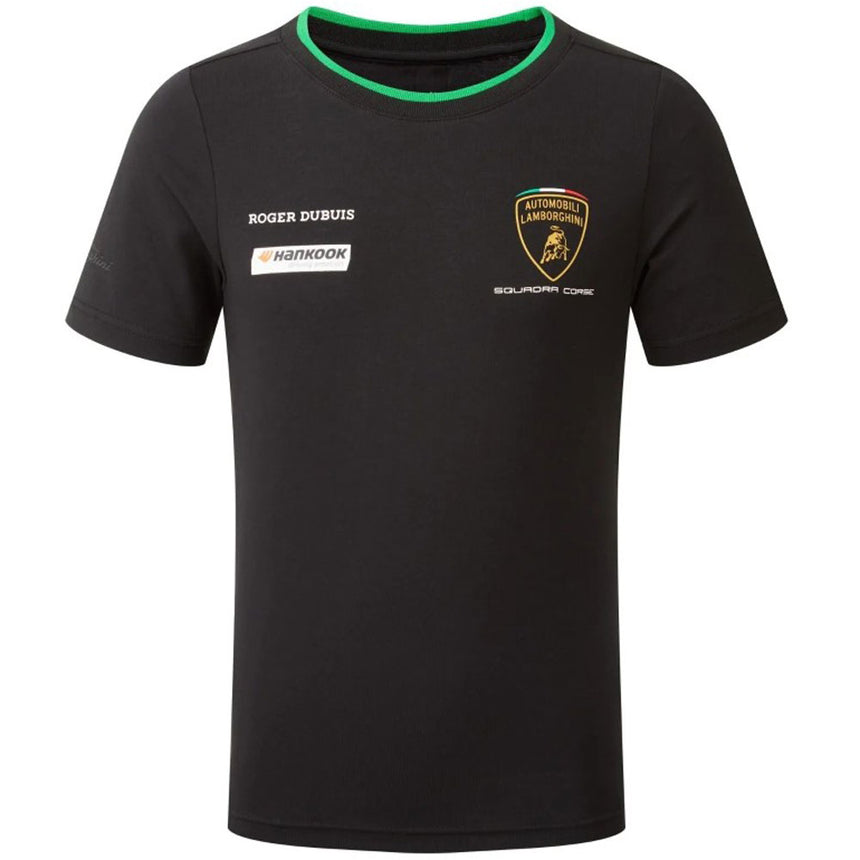 Automobili Lamborghini Squadra Corse Kids Black Team Tee Shirt