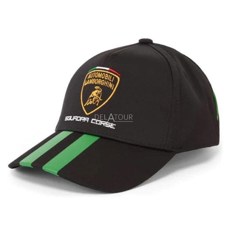 Lamborghini Squadra Corse Officially Licensed Kids Black Team Baseball Cap