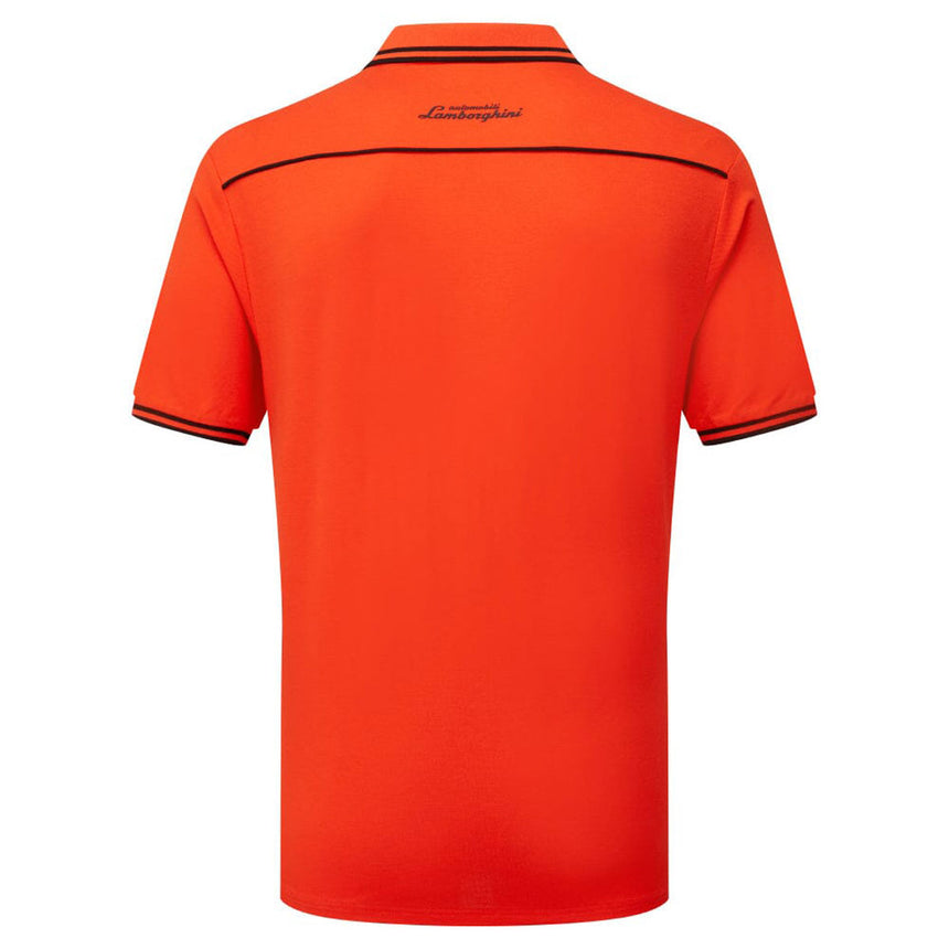 Lamborghini Squadra Corse Officially Licensed Orange Team Travel Polo Tee Shirt
