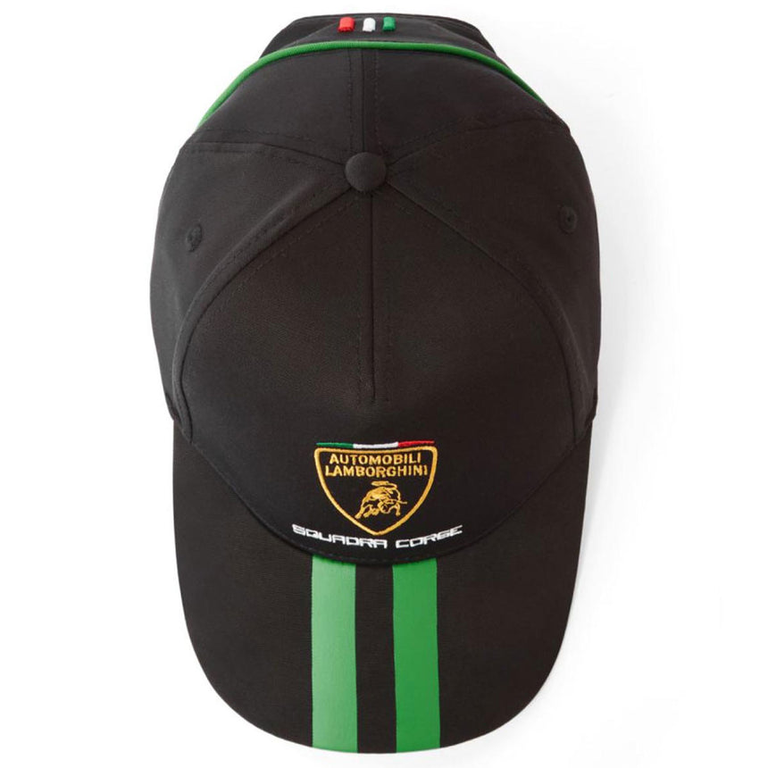 Lamborghini Squadra Corse Double Stripes Official Licenced Team Cap (Black)