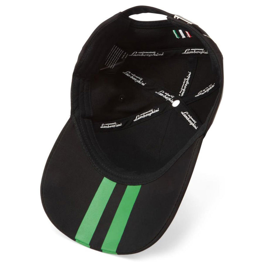 Lamborghini Squadra Corse Double Stripes Official Licenced Team Cap (Black)