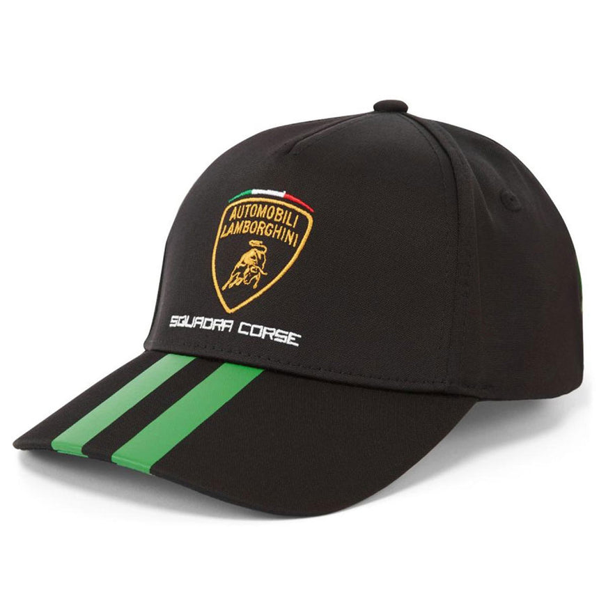 Lamborghini Squadra Corse Double Stripes Official Licenced Team Cap (Black)