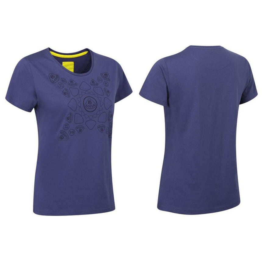 Lotus Graphic Print Official Ladies Royal Blue T-Shirt