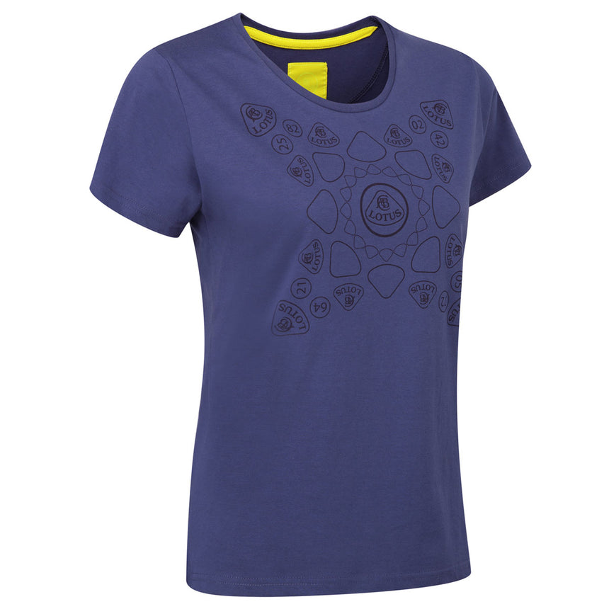 Lotus Graphic Print Official Ladies Royal Blue T-Shirt