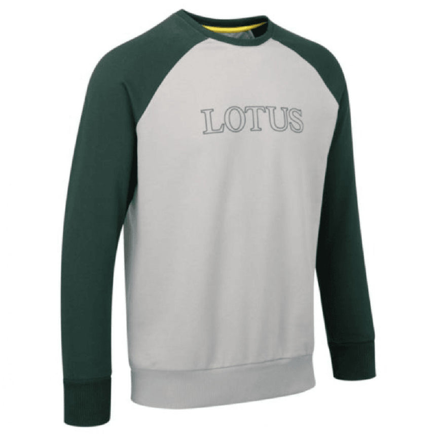 Lotus Motors Sweatshirt - Wordmark Logo | Grey/Green