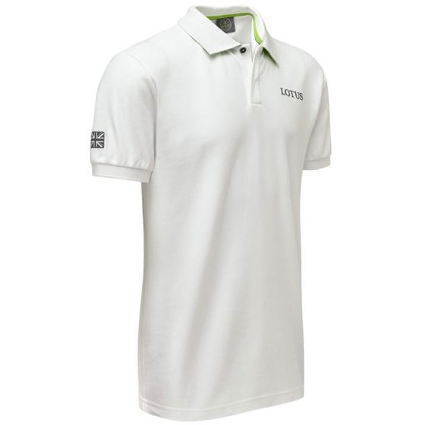 Lotus Official Men's White Polo Shirt | Classic Team Apparel