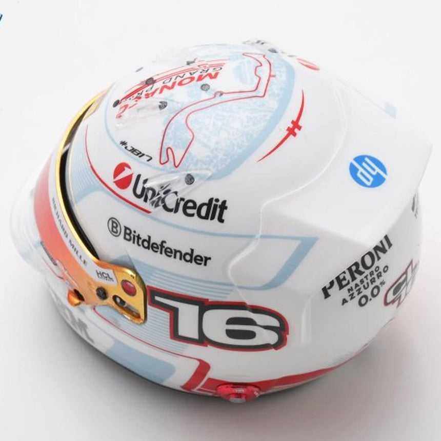 Looksmart 1:5 Scale Ferrari F1 Team #16 Charles Leclerc 2025 Monaco GP Mini Helmet