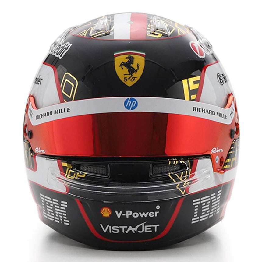 Looksmart 1:5 Scale Ferrari F1 Team #16 Charles Leclerc 2025 Abu Dhabi GP Mini Helmet