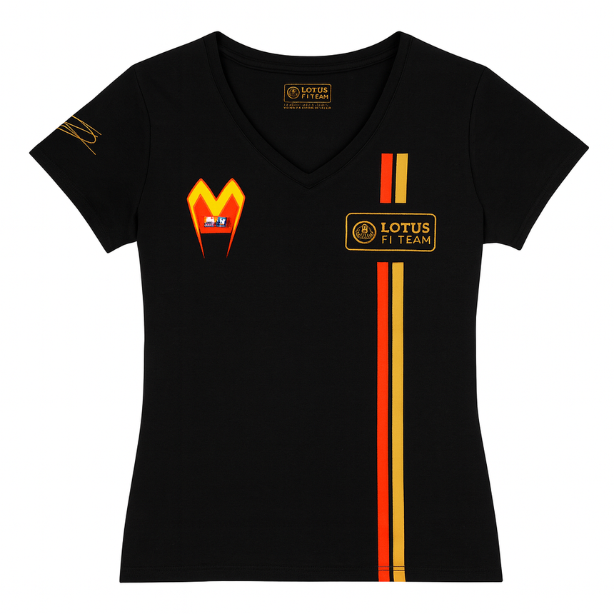 Lotus F1 Team Pastor Maldonado Ladies Black Lifestyle T-Shirt