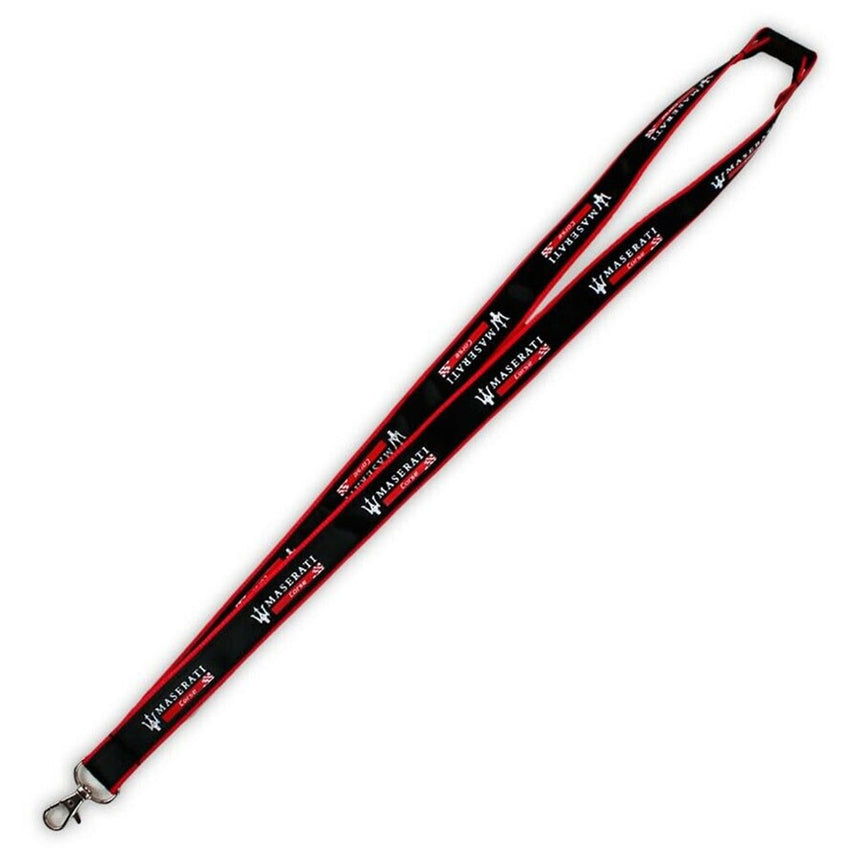 Maserati Corse Black/Red Woven Lanyard