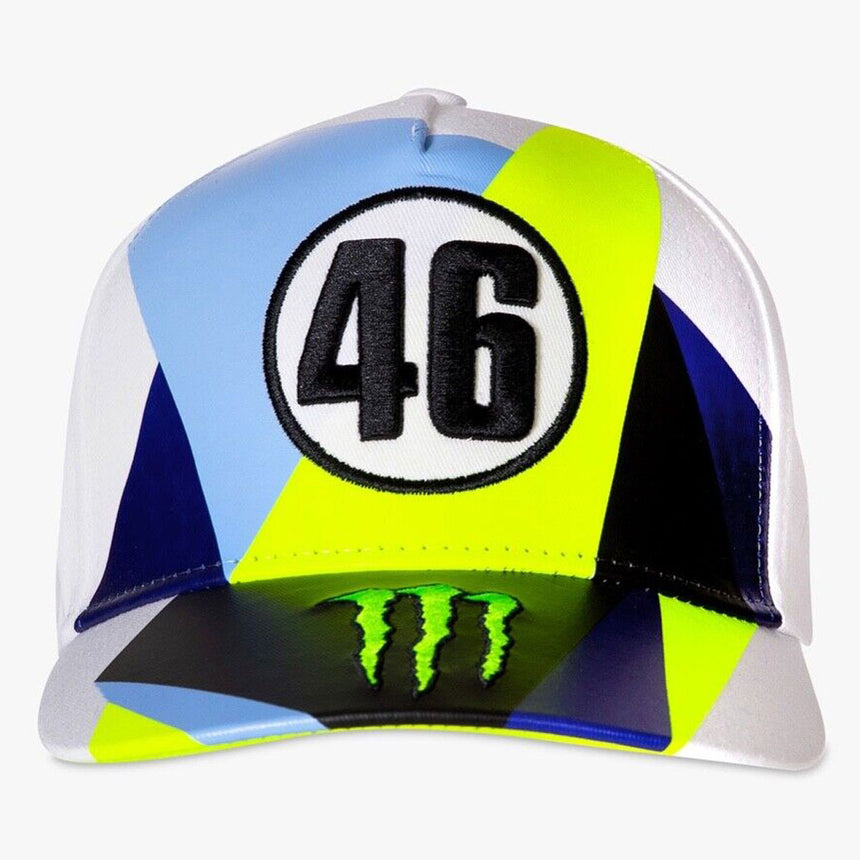 VR46 Valentino Rossi #46 Moto GP White Monster Adjustable Snap Back Cap