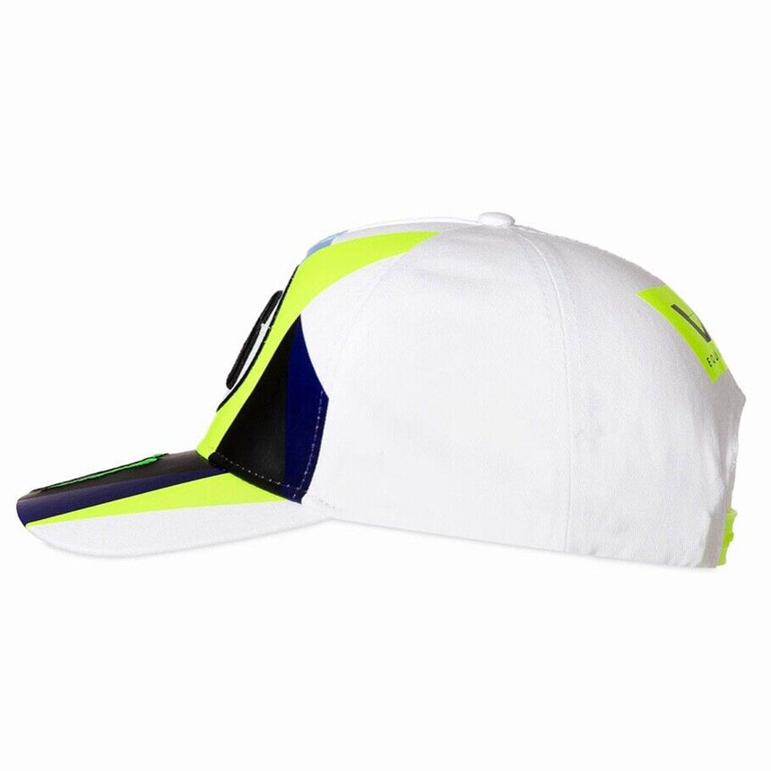 VR46 Valentino Rossi #46 Moto GP White Monster Adjustable Snap Back Cap