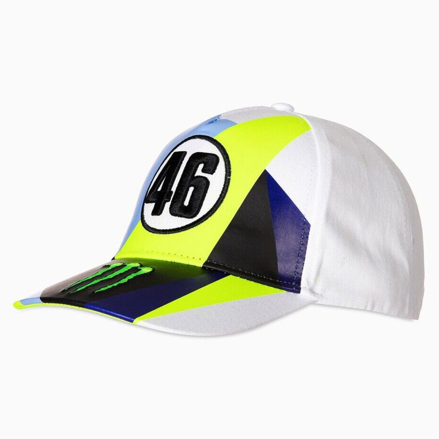 VR46 Valentino Rossi #46 Moto GP White Monster Adjustable Snap Back Cap