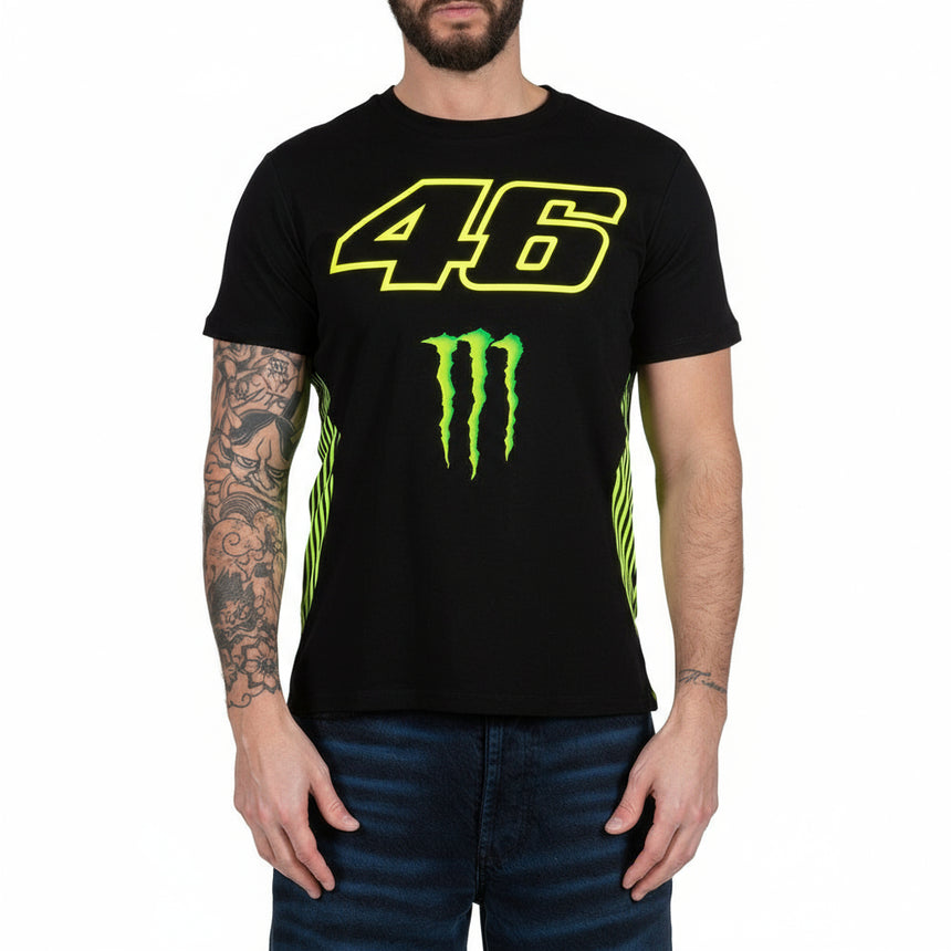 Valentino Rossi VR46 Moto GP Black Monster Dual Tee Shirt