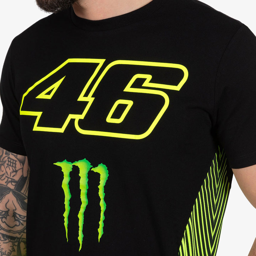 Valentino Rossi VR46 Moto GP Black Monster Dual Tee Shirt