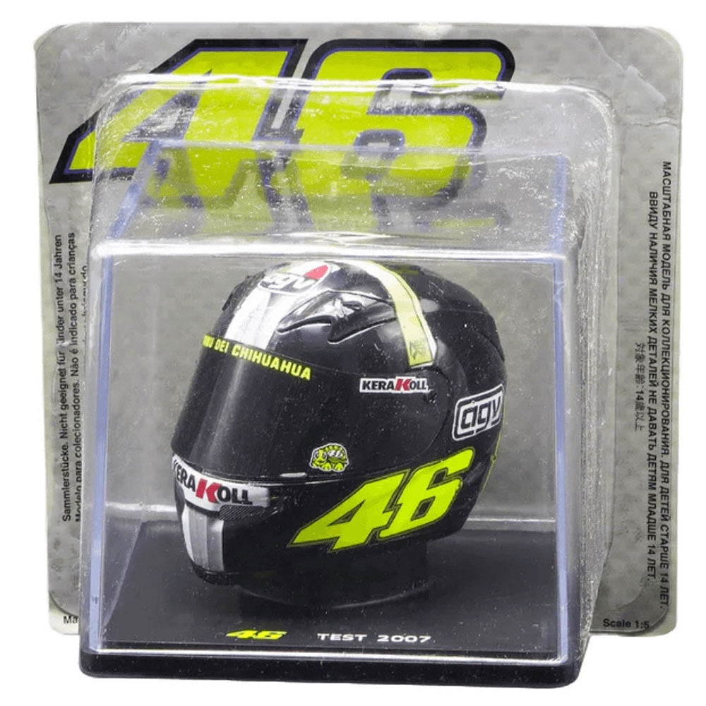 Valentino Rossi VR46 Replica 1:5 Scale Mini Helmet Test 2007