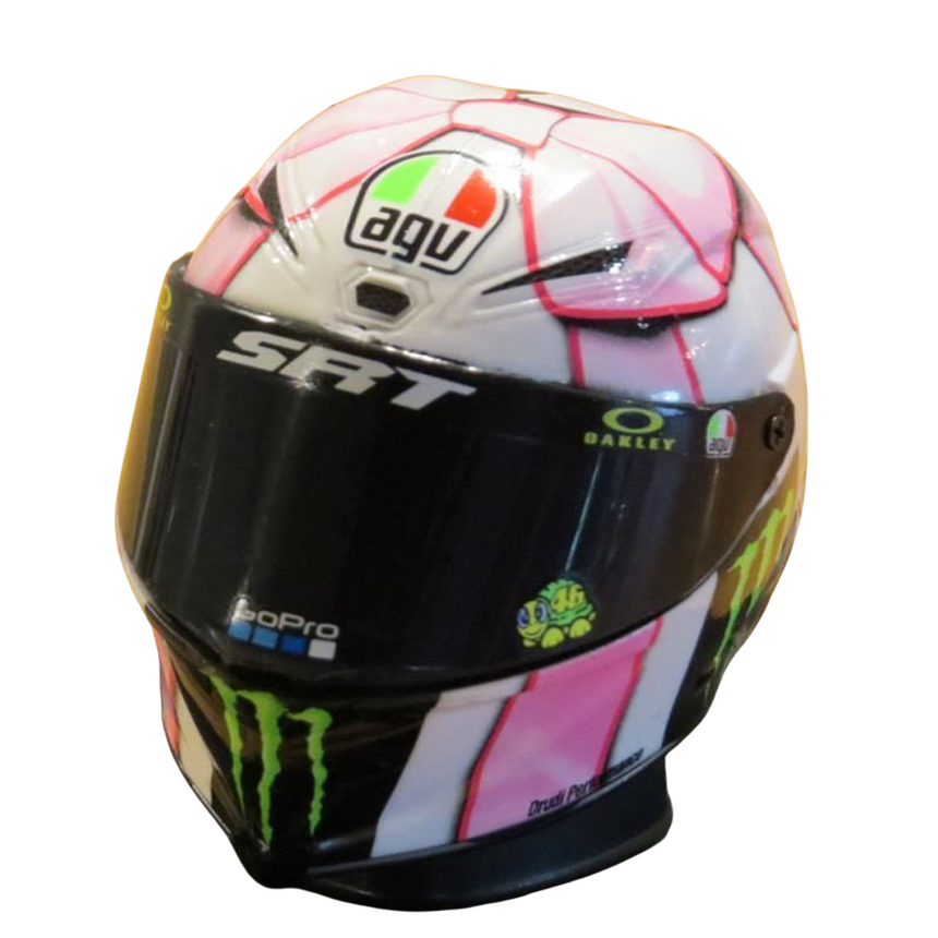 Valentino Rossi VR46 Replica 1:5 Scale Mini Helmet Misano Race 1 2021