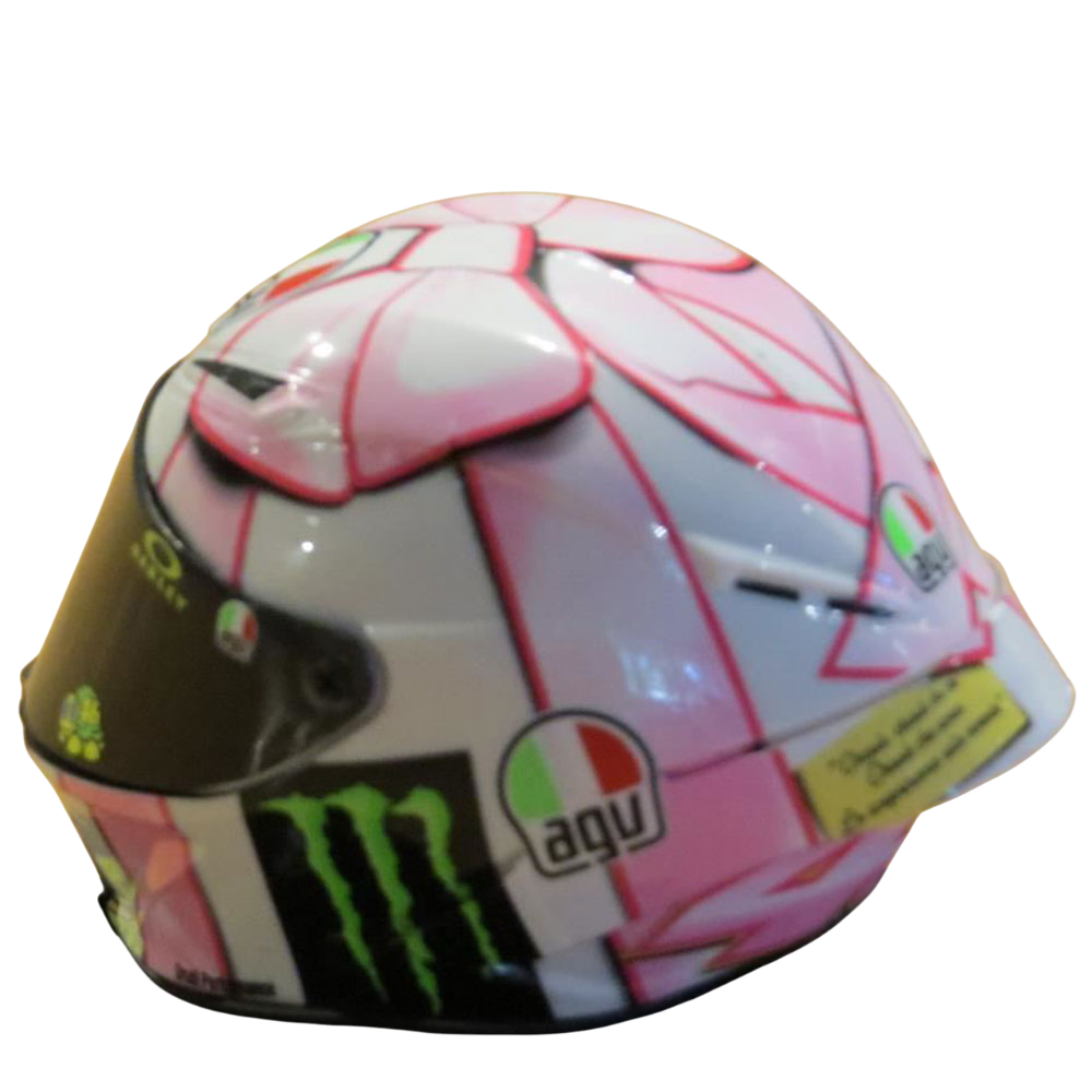 Valentino Rossi VR46 Replica 1:5 Scale Mini Helmet Misano Race 1 2021