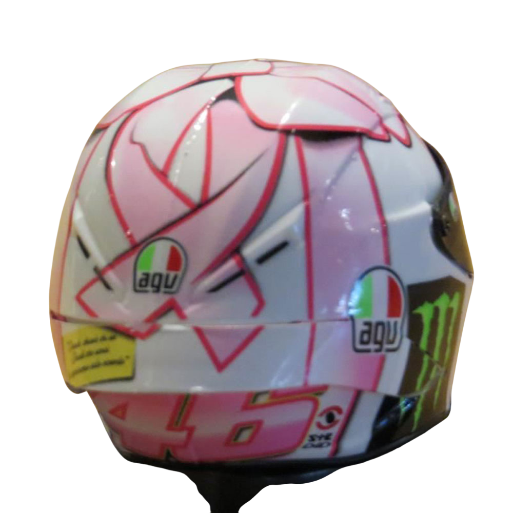 Valentino Rossi VR46 Replica 1:5 Scale Mini Helmet Misano Race 1 2021