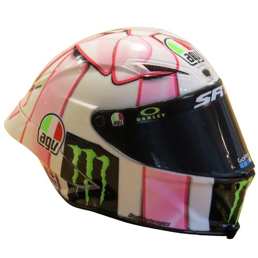 Valentino Rossi VR46 Replica 1:5 Scale Mini Helmet Misano Race 1 2021