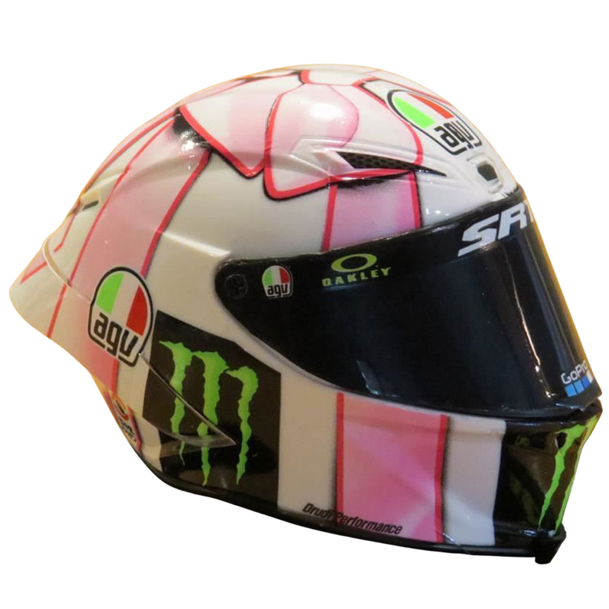 Valentino Rossi VR46 Replica 1:5 Scale Mini Helmet Misano Race 1 2021